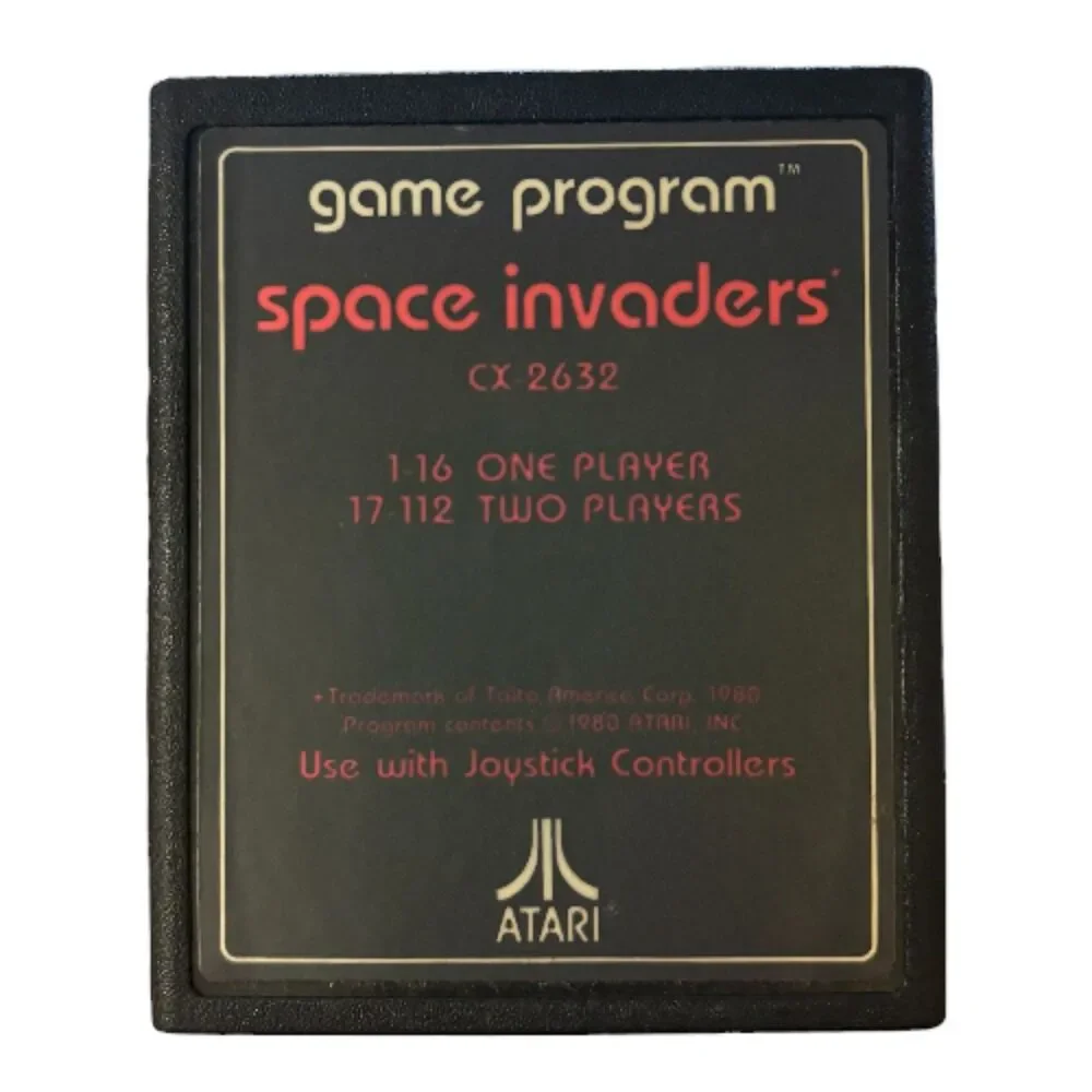 Space Invaders Text Label - Atari 2600 - Cartridge Only - Tested & Works